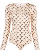 Marine Serre Crescent Moon Print Body - Neutrals