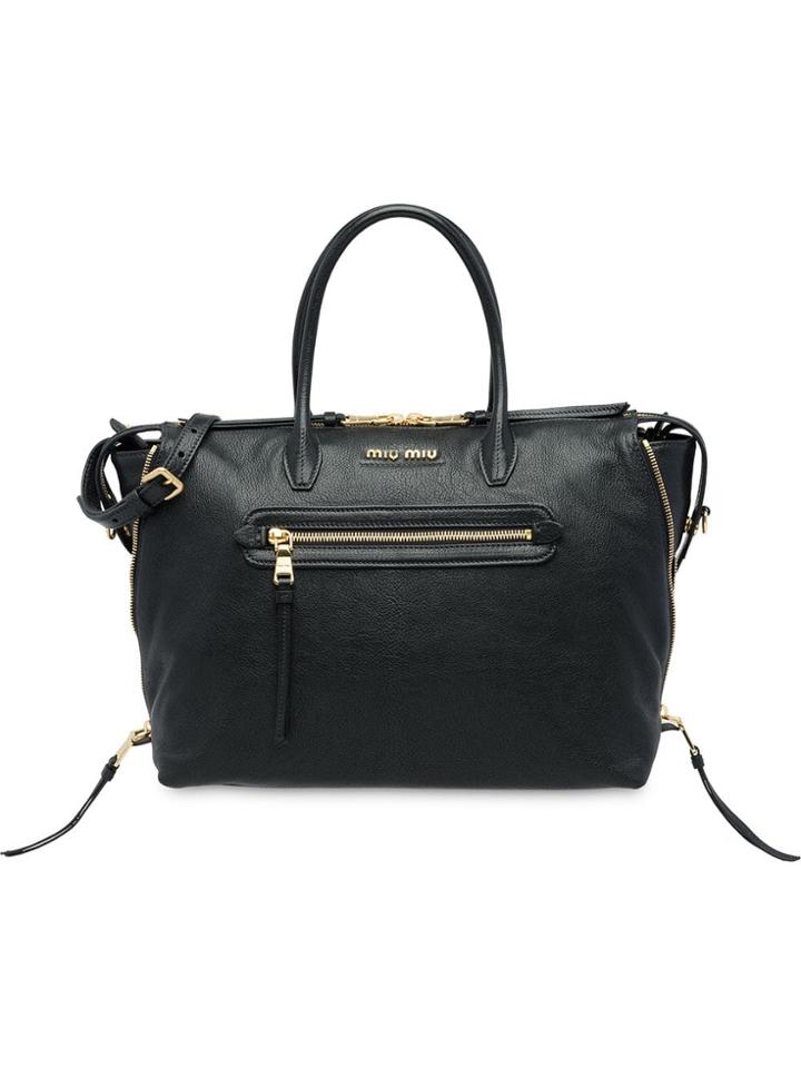 Miu Miu Leather Handbag - Black