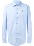 Vivienne Westwood Man Classic Shirt, Men's, Size: 50, Blue, Cotton/spandex/elastane