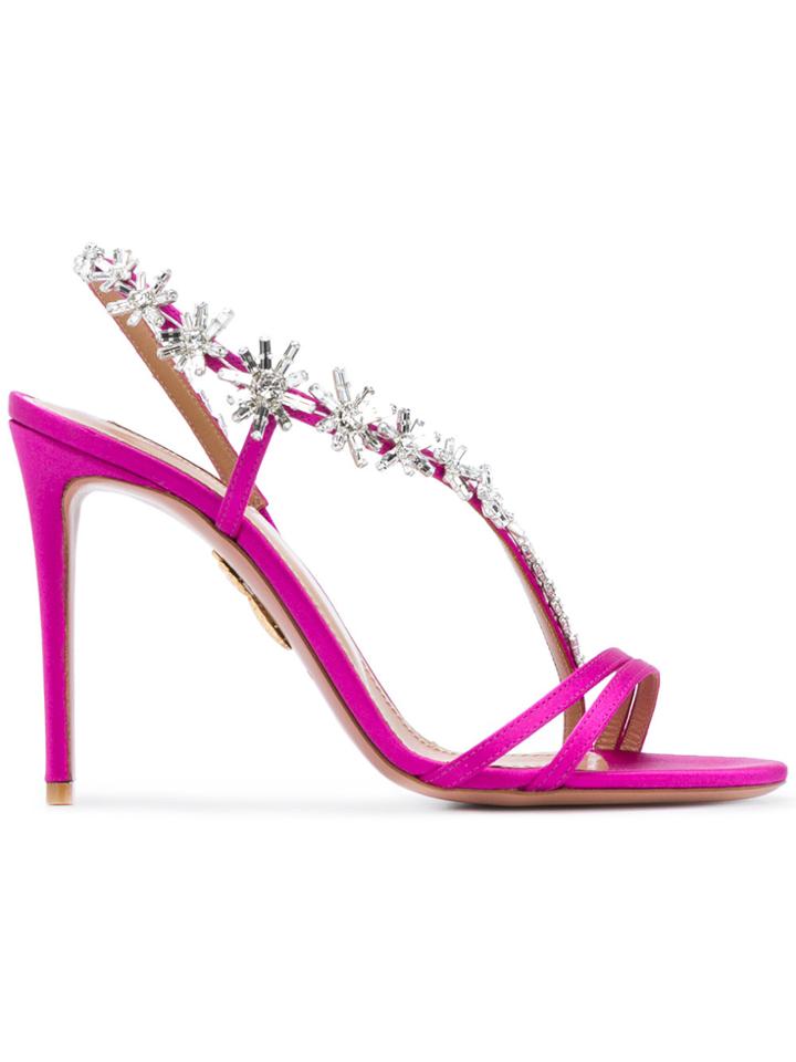Aquazzura Chateau Sandals - Pink & Purple