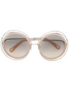 Chloé Eyewear Round Framed Sunglasses - Neutrals