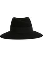 Maison Michel Logo Band Trilby, Women's, Size: Small, Black, Cotton/rabbit Fur