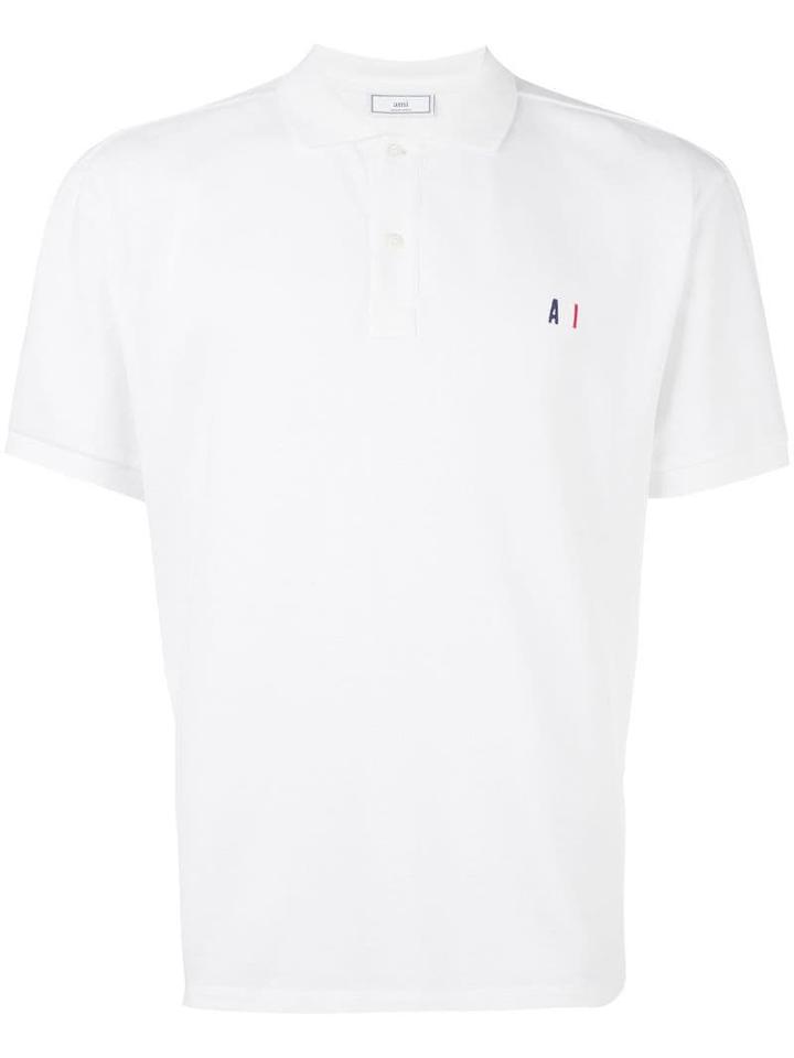 Ami Paris Small Logo Polo Shirt - White