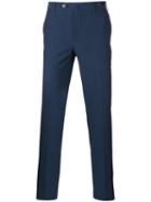 Pt01 Cropped Tapered Trousers, Men's, Size: 46, Blue, Cotton/spandex/elastane
