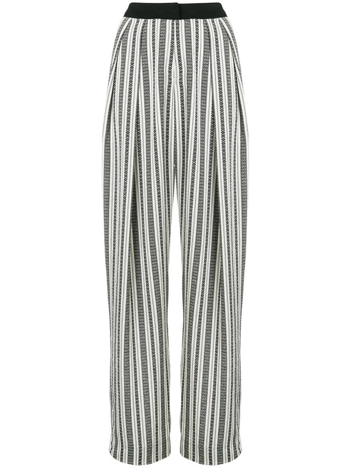 Noon By Noor Leona Printed Palazzo Trousers - Black