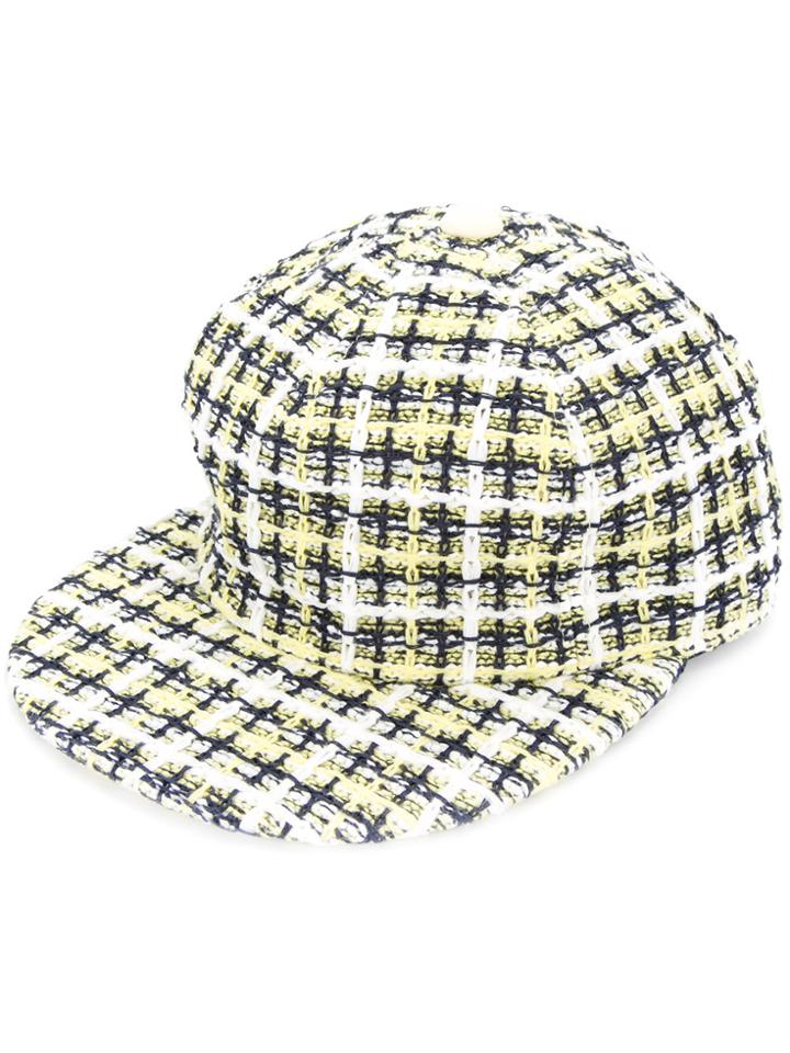 Coohem Coohemxca4la Tricolour Tweed Cap - Yellow & Orange
