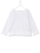 Dondup Kids Crochet Blouse, Girl's, Size: 14 Yrs, White