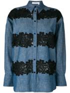 See By Chloé Floral Crocheted Pattern Shirt - Blue