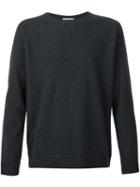Boglioli Crew Neck Sweater, Men's, Size: Medium, Grey, Virgin Wool