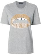Markus Lupfer Alex Lips Sequined T-shirt - Grey