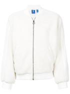 Adidas Zipped Shearling Jacket - White