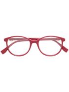 Fendi Eyewear Round Frame Glasses - Red
