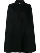 Miu Miu Embroidered Cape, Women's, Size: 38, Black, Cotton/viscose/virgin Wool