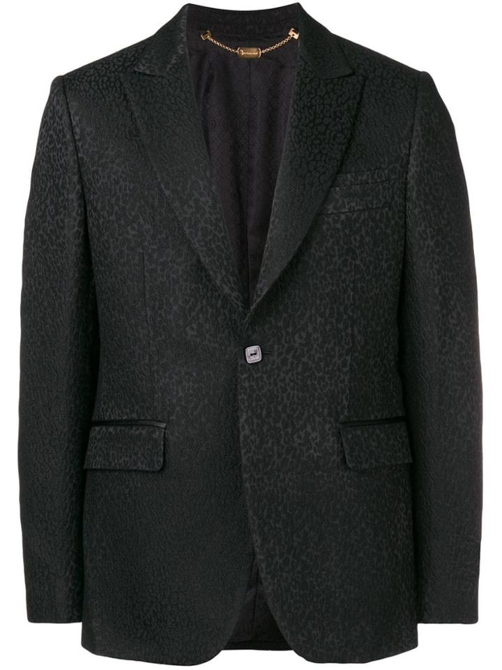 Billionaire Animal Print Blazer - Black
