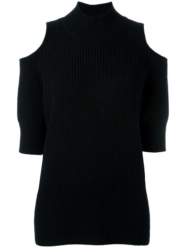 Cold Shoulder Jumper, Women's, Size: Small, Black, Wool/cashmere, Zoe Jordan