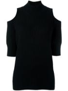 Cold Shoulder Jumper, Women's, Size: Small, Black, Wool/cashmere, Zoe Jordan