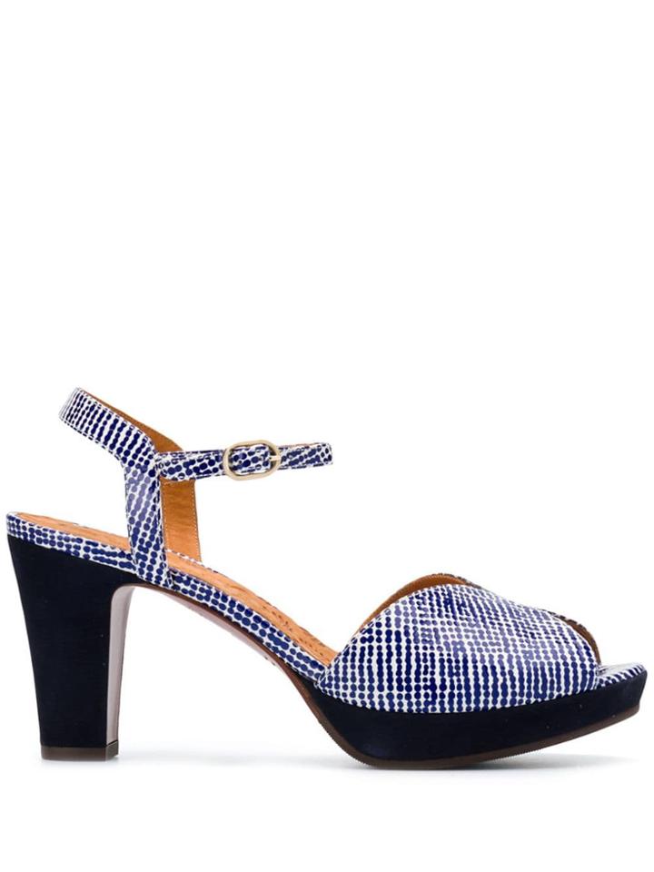 Chie Mihara Chunky Patterned Sandals - Blue