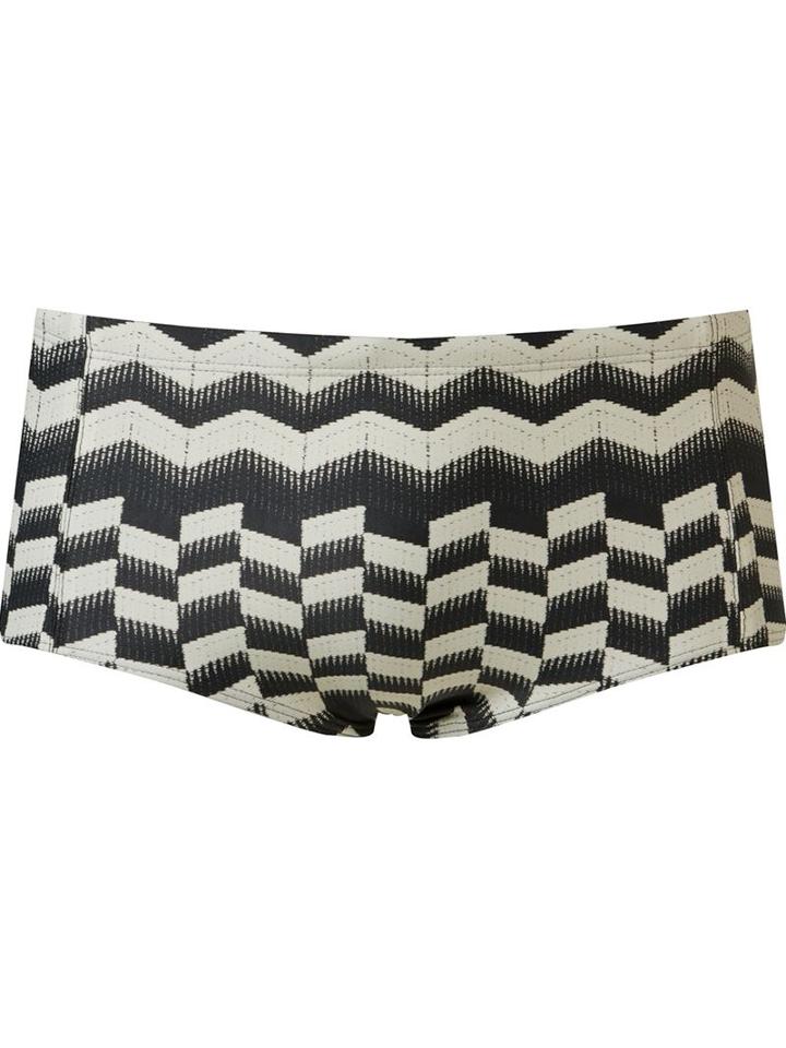Lygia & Nanny Printed Swim Trunks, Men's, Size: 40, Black, Polyamide/spandex/elastane
