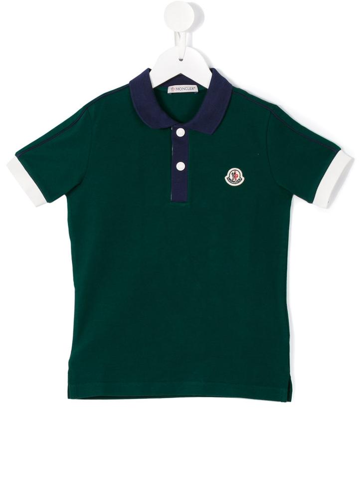 Moncler Kids Short-sleeved Polo Shirt, Boy's, Size: 12 Yrs, Green