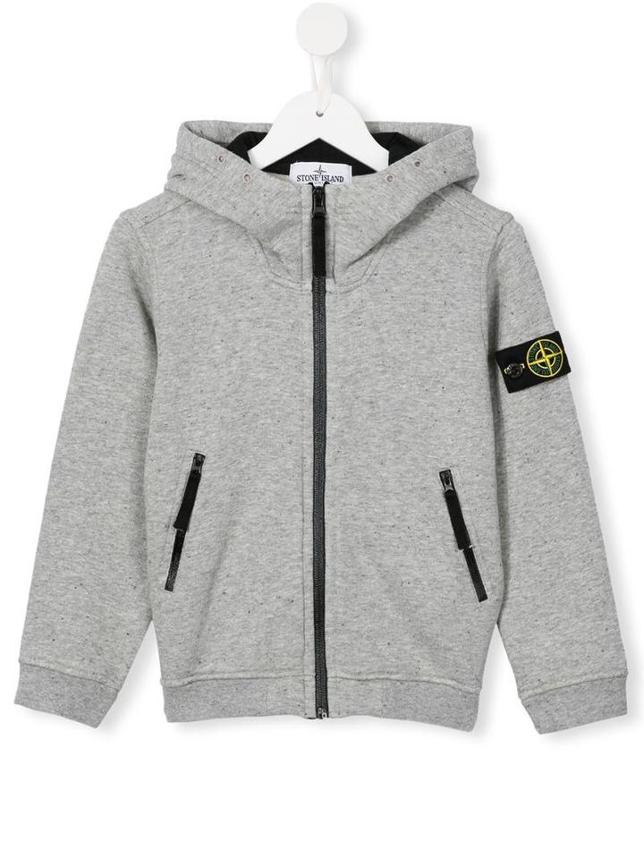 Stone Island Kids Logo Patch Sweatshirt, Boy's, Size: 6 Yrs, Grey