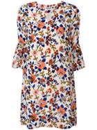 Essentiel Antwerp Floral Print Mini Dress - White