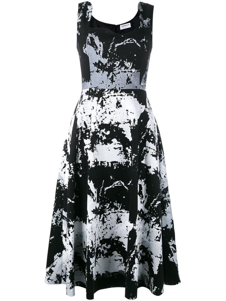 Osman Jacquard Dress - Black