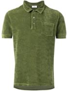 Closed Short Sleeve Polo Shirt With Pocket, Men's, Size: Small, Green, Cotton/polyester