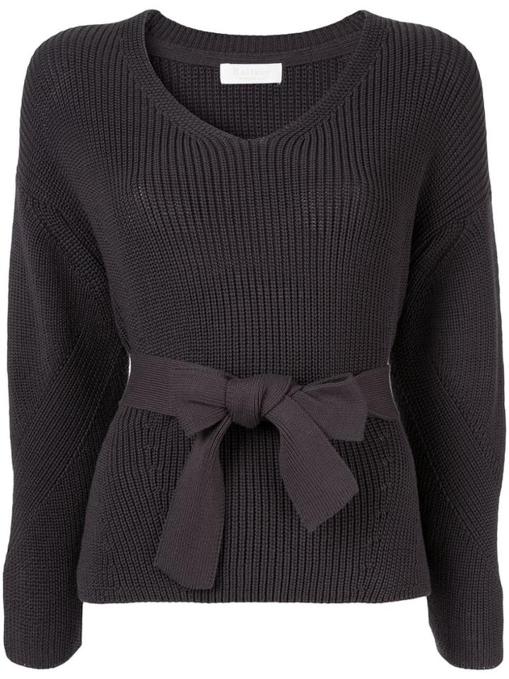 Ballsey Bow Detail Jumper - Grey
