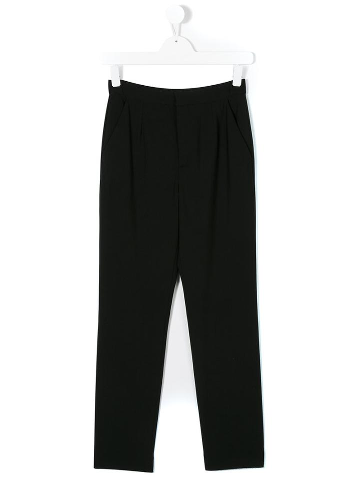 Dsquared2 Kids - Straight Leg Trousers - Kids - Spandex/elastane/virgin Wool - 16 Yrs, Black