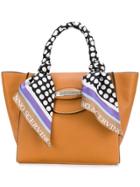 Ermanno Scervino Scarf Handle Tote - Brown