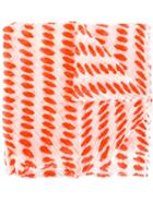 Pleats Please By Issey Miyake Printed Pleated Scarf, Women's, White, Polyester