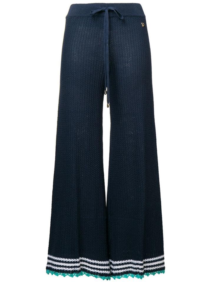Twin-set Knitted Palazzo Trousers - Blue