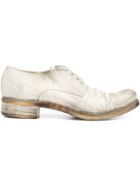 A Diciannoveventitre Distressed Lace-up Shoes - White