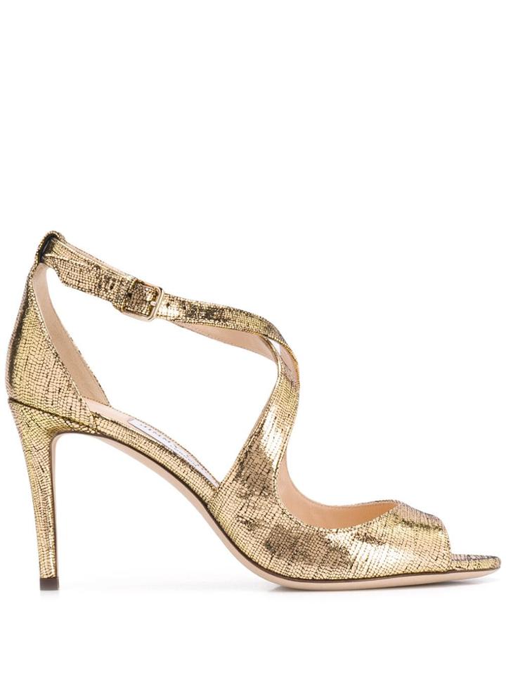 Jimmy Choo Emily 85 Sandals - Gold