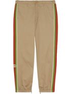 Gucci Cotton Pant With Stripes - Neutrals