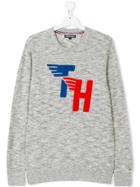 Tommy Hilfiger Junior Logo Printed Sweatshirt - Grey