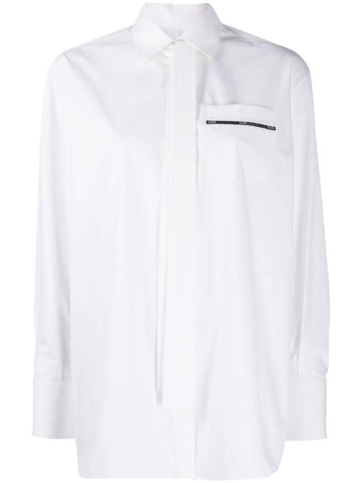 Valentino Tie Detail Shirt - White