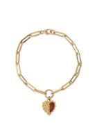Foundrae 18kt Yellow Gold Heart Token Bracelet