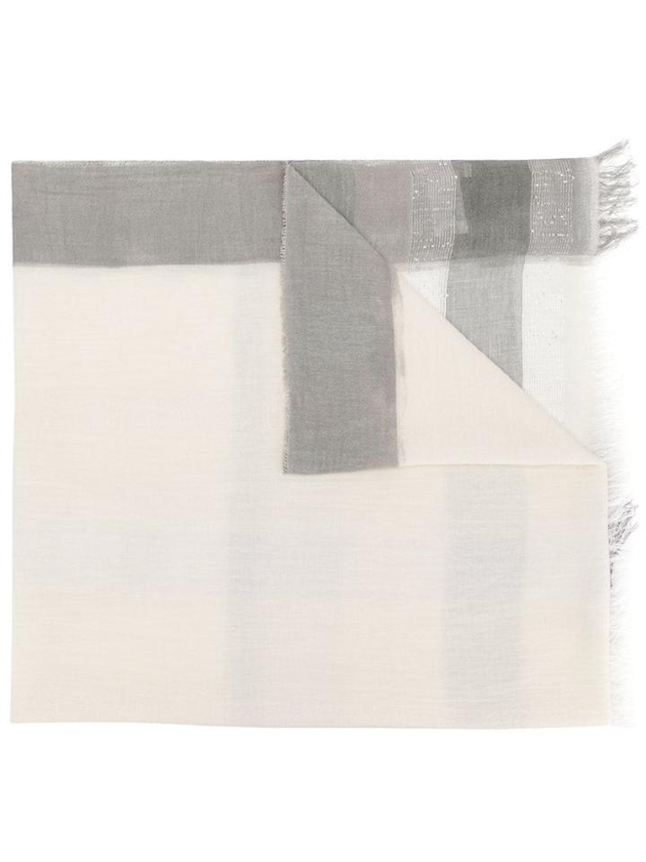 Fabiana Filippi Striped Scarf - Neutrals