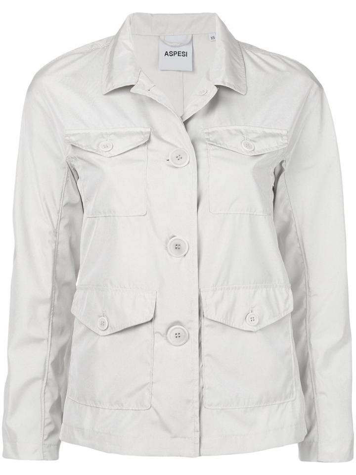Aspesi Multi-pocket Shirt Jacket - Grey