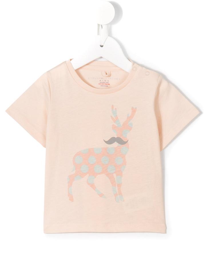 Stella Mccartney Kids - Deer Print T-shirt - Kids - Cotton - 3 Mth, Nude/neutrals