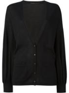 Agnona Dolman Sleeve Cardigan, Women's, Size: 42, Black, Silk/cashmere
