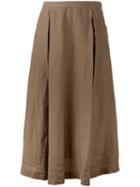 Aspesi Full Midi Skirt, Women's, Size: 44, Brown, Linen/flax