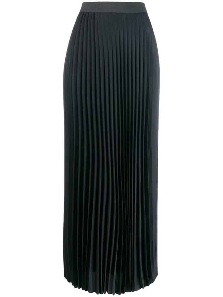 Agnona Pleated Maxi Skirt - Grey