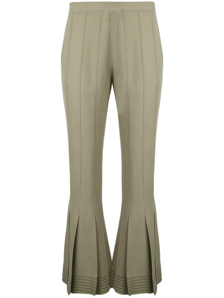 Marco De Vincenzo Flared Cropped Trousers - Green