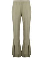 Marco De Vincenzo Flared Cropped Trousers - Green