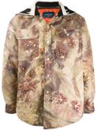 Lost Daze Contrast Hooded Camouflage Jacket - Brown