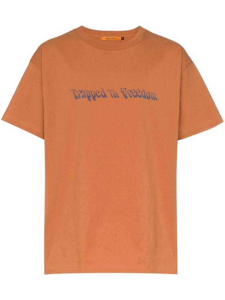 Vyner Articles Logo Print Relaxed Fit T-shirt - Brown