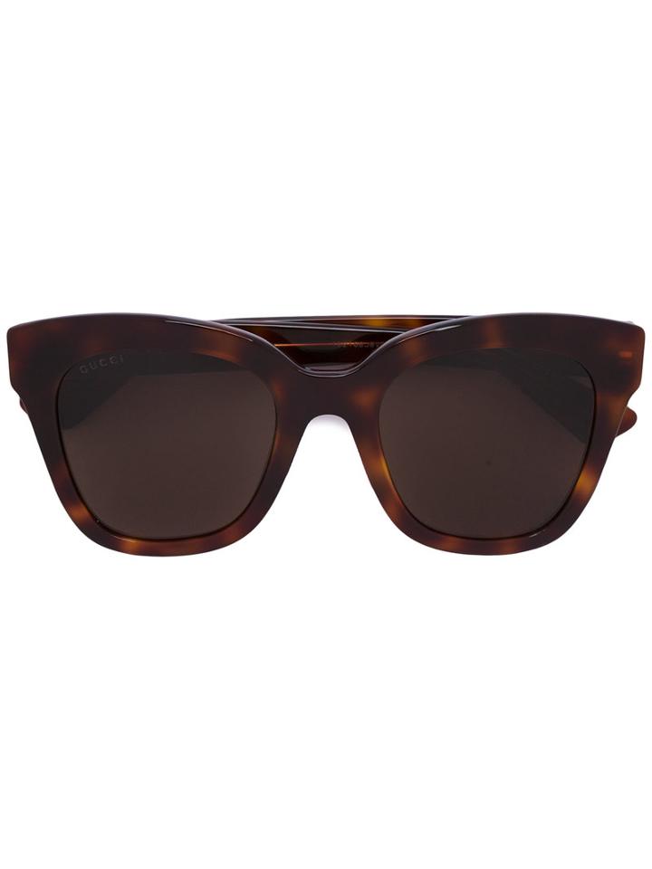 Gucci Eyewear - Tortoiseshell Sunglasses - Women - Acetate - 50, Brown, Acetate