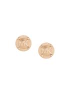 Michael Kors Embossed Logo Earrings, Women's, Metallic